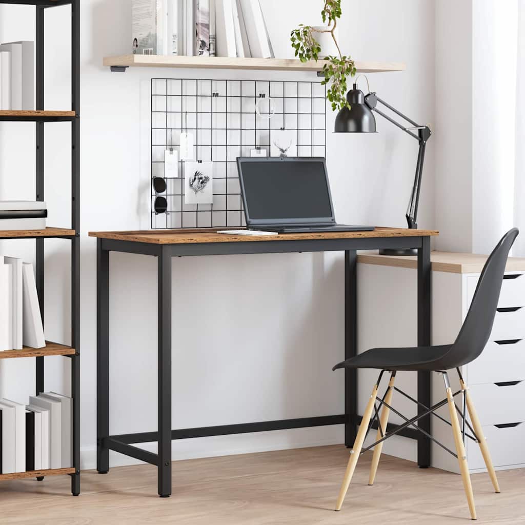 Tafel Oudhout 80 x 50 x 76,5 cm Engineered hout en staal