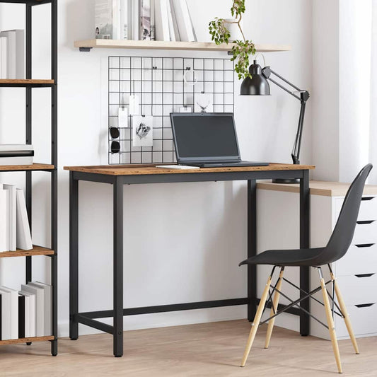 Tafel Oudhout 80 x 50 x 76,5 cm Engineered hout en staal