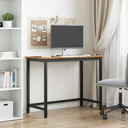 Tafel Oudhout 80 x 50 x 76,5 cm Engineered hout en staal