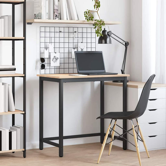 Tafel Naturel 80 x 50 x 77 cm Engineered hout en staal