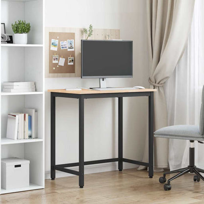 Tafel Naturel 80 x 50 x 77 cm Engineered hout en staal