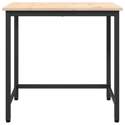 Tafel Naturel 80 x 50 x 77 cm Engineered hout en staal