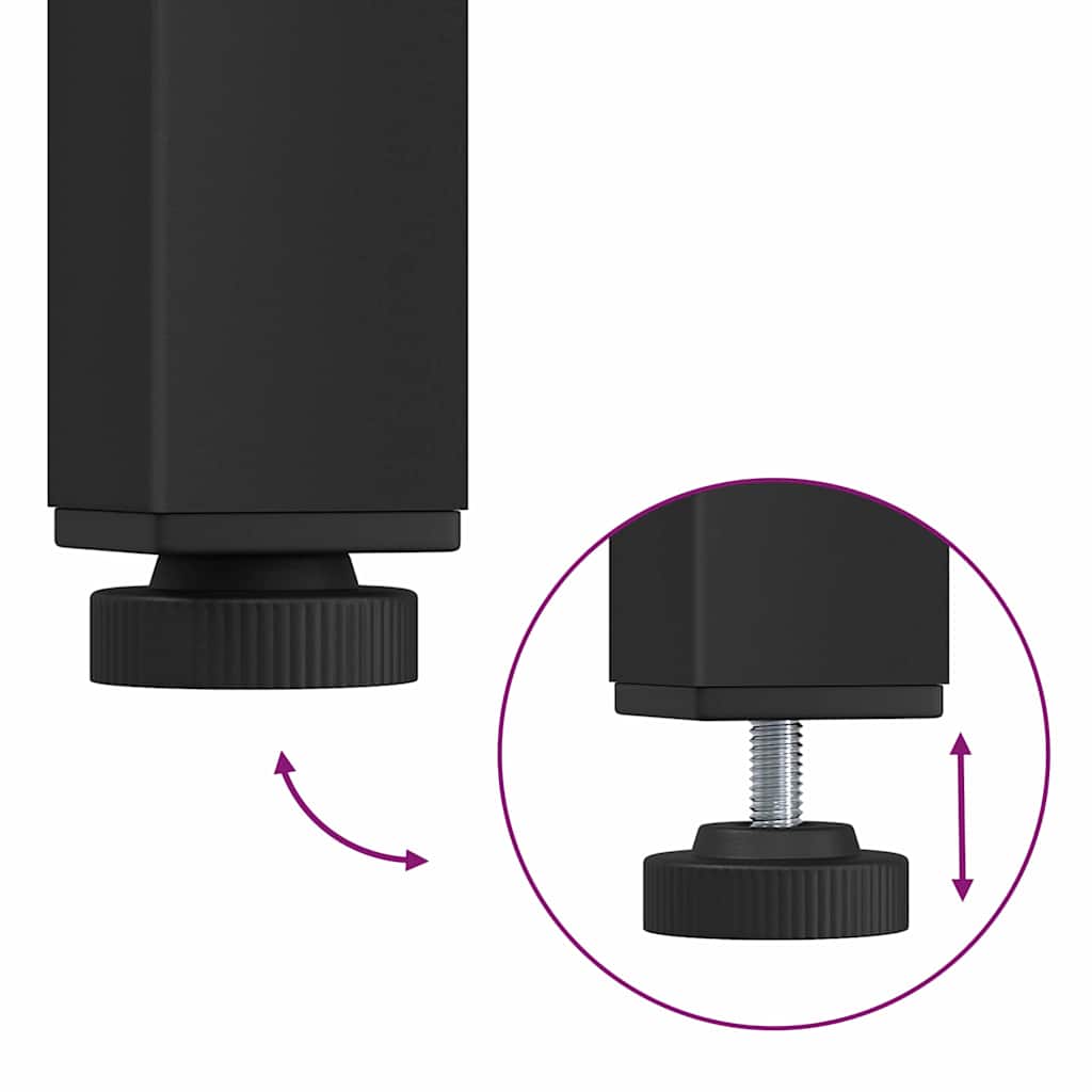 Tafel Naturel 80 x 50 x 77 cm Engineered hout en staal
