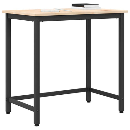 Tafel Naturel 80 x 50 x 77 cm Engineered hout en staal