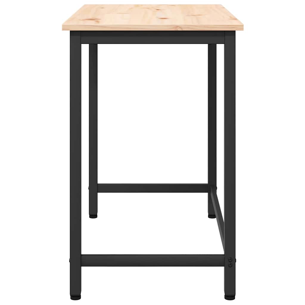 Tafel Naturel 80 x 50 x 77 cm Engineered hout en staal