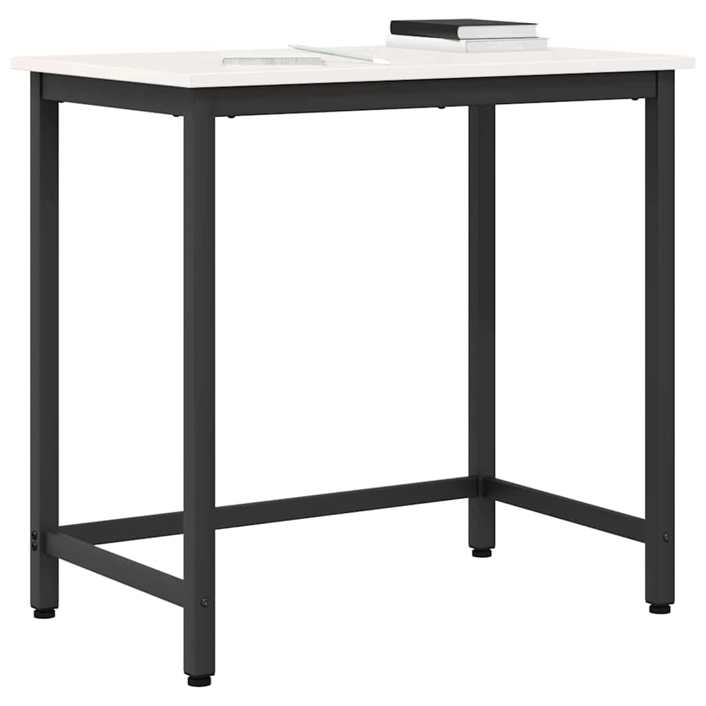 Tafel Wit 80 x 50 x 77 cm Engineered hout en staal