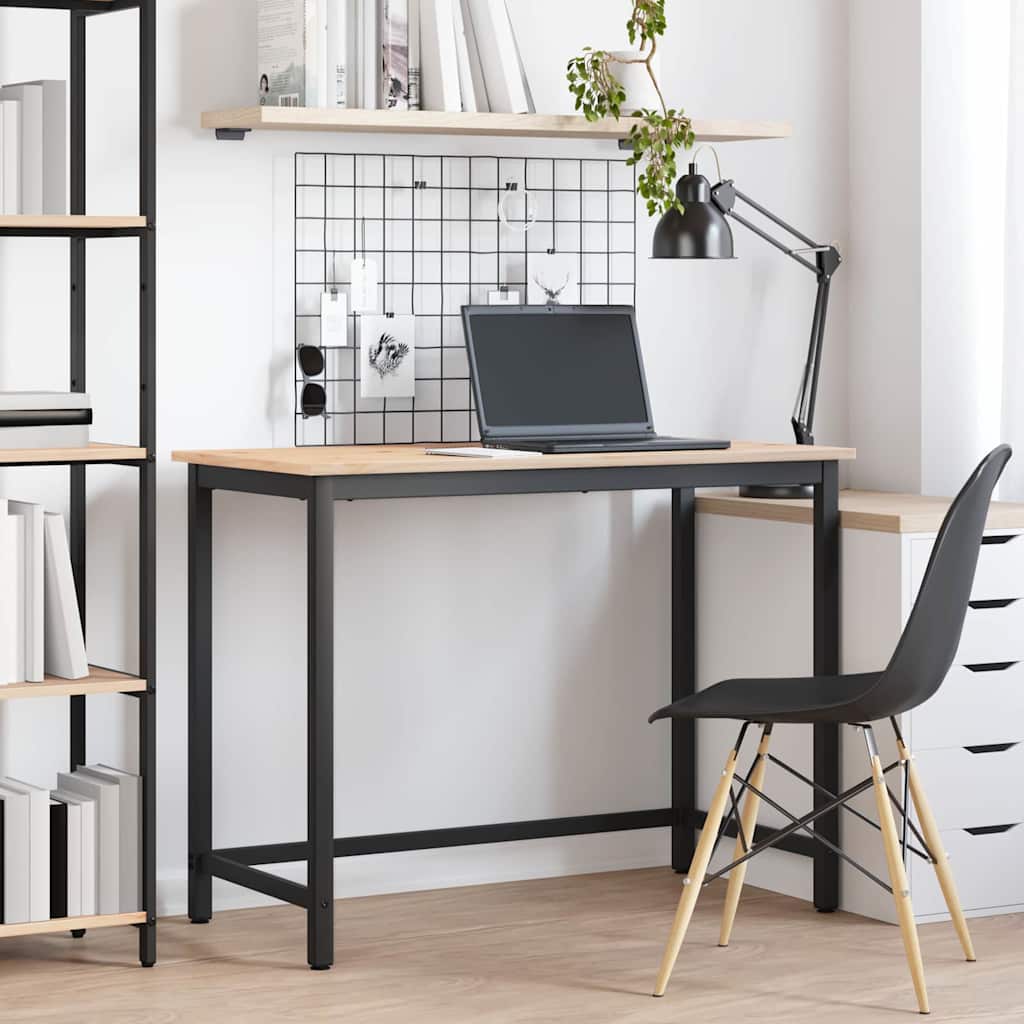 Tafel Naturel 100 x 50 x 77 cm Engineered hout en staal