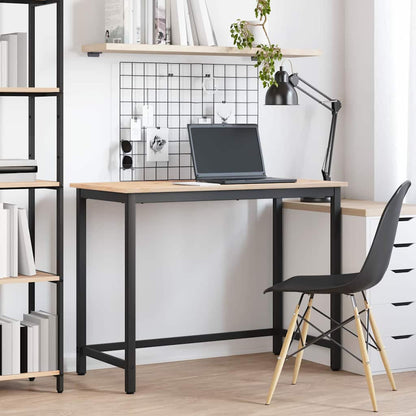 Tafel Naturel 100 x 50 x 77 cm Engineered hout en staal