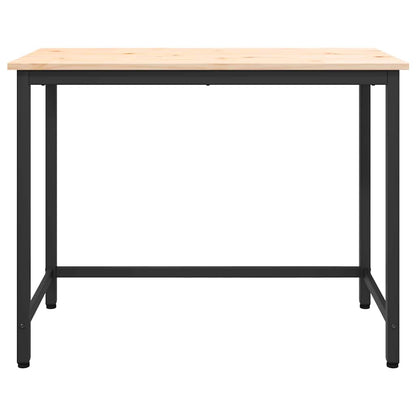 Tafel Naturel 100 x 50 x 77 cm Engineered hout en staal