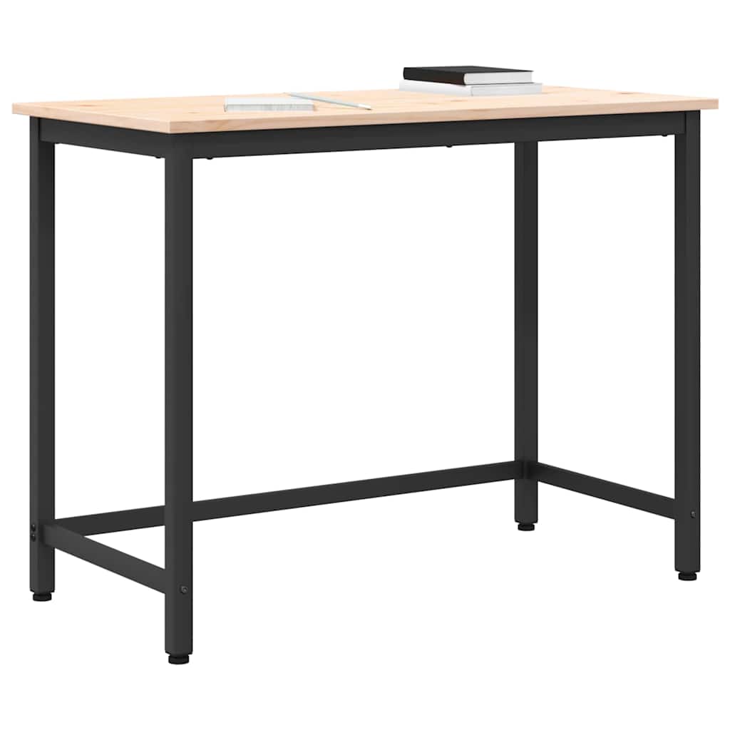 Tafel Naturel 100 x 50 x 77 cm Engineered hout en staal