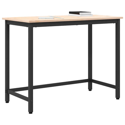 Tafel Naturel 100 x 50 x 77 cm Engineered hout en staal