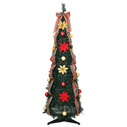 Kunstkerstboom met 50 LED met standaard Groen 120 cm PVC