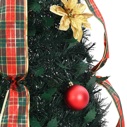 Kunstkerstboom met 100 LED met standaard Groen 150 cm PVC