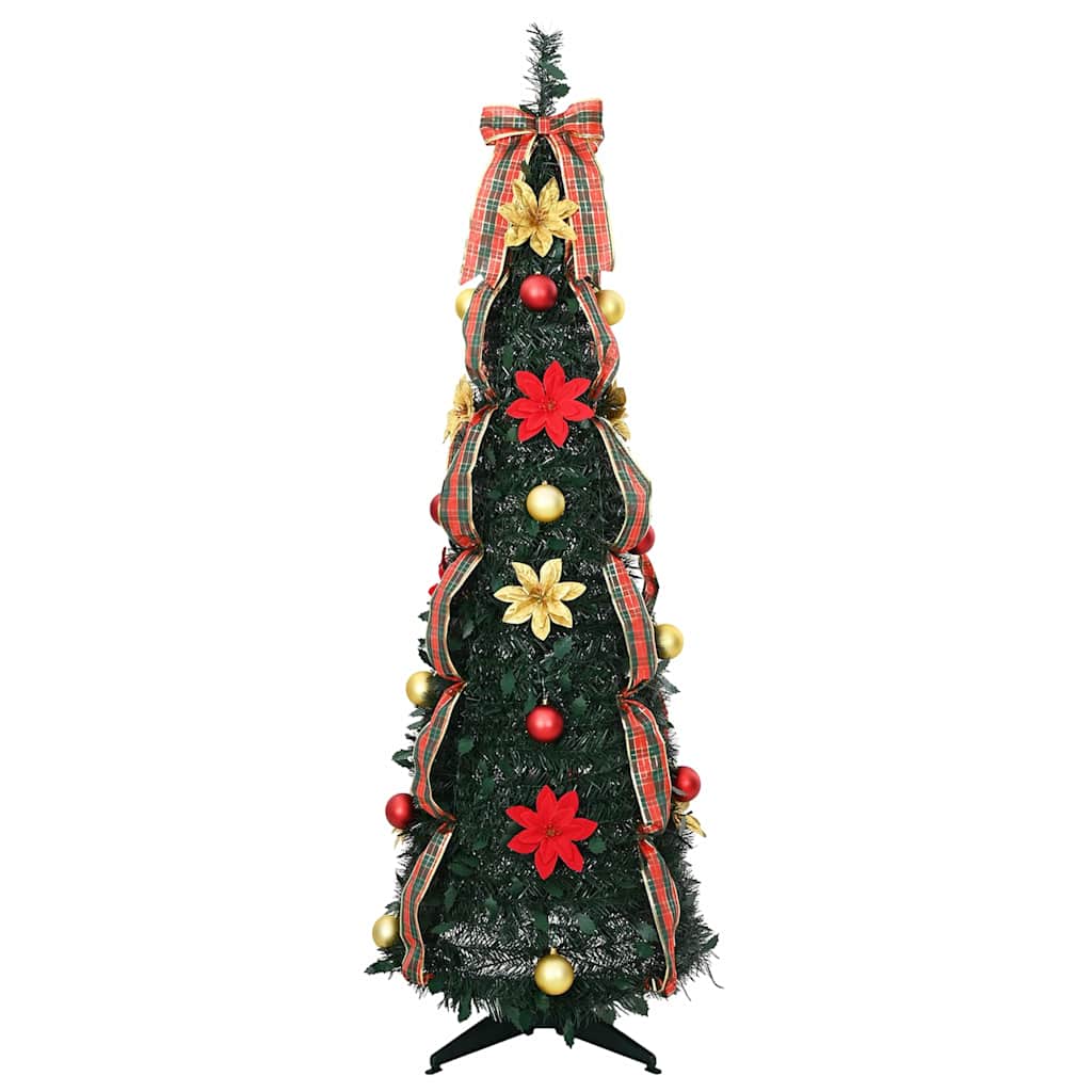 Kunstkerstboom met 100 LED met standaard Groen 150 cm PVC