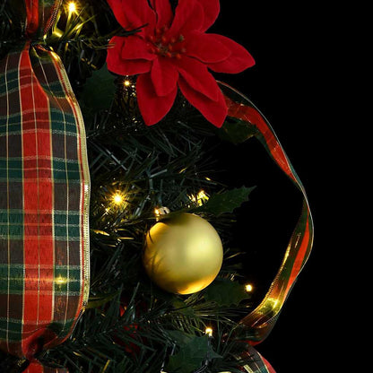 Kunstkerstboom met 150 LED met standaard Groen 180 cm PVC