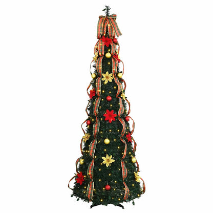 Kunstkerstboom met 200 LED met standaard Groen 210 cm PVC