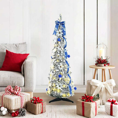 Kunstkerstboom met 50 LED met standaard Wit 120 cm PVC