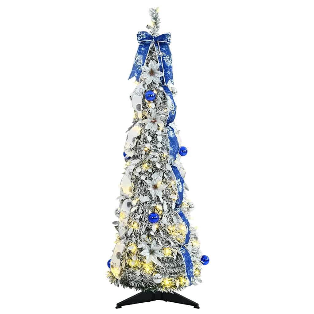 Kunstkerstboom met 50 LED met standaard Wit 120 cm PVC