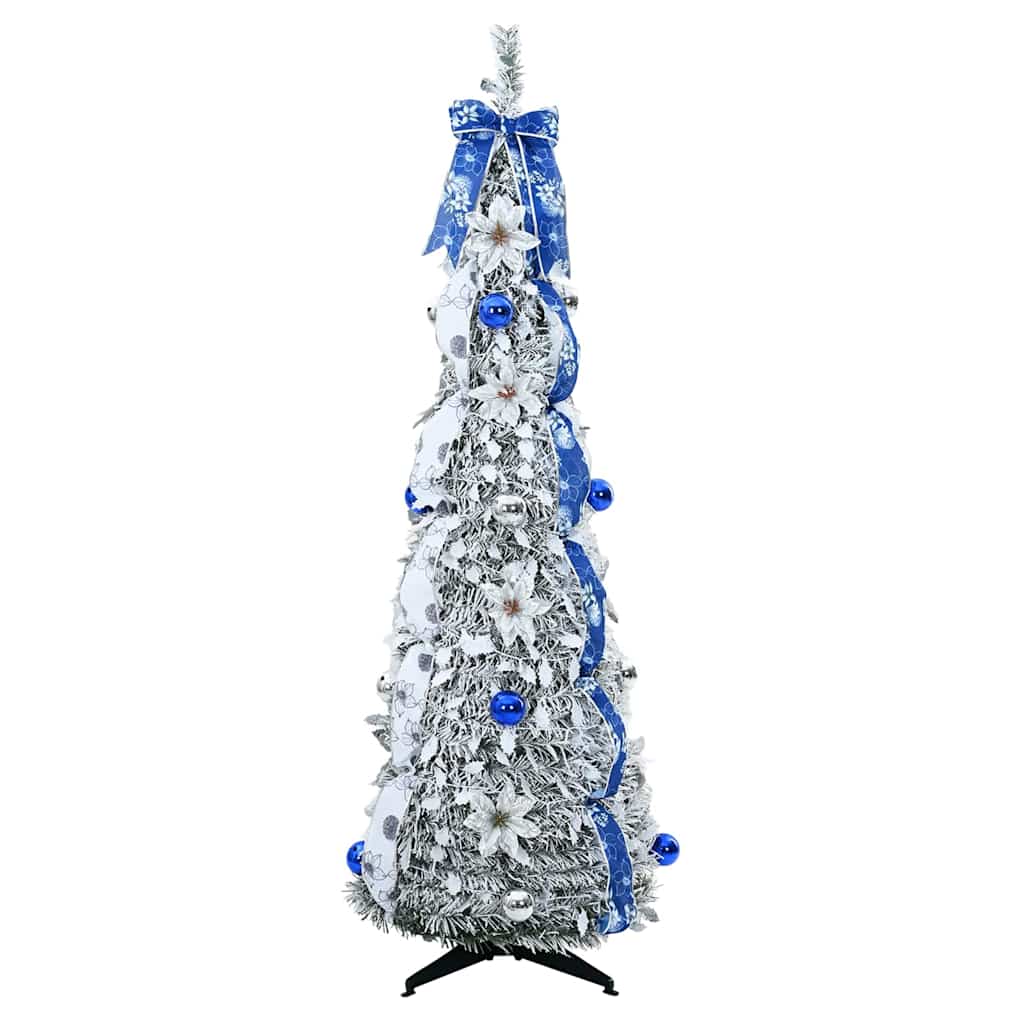 Kunstkerstboom met 100 LED met standaard Wit 150 cm PVC