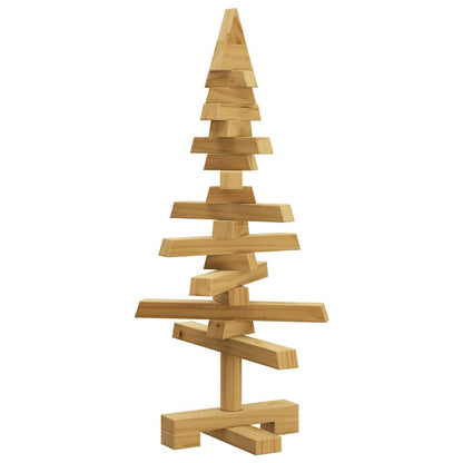 Houten kerstboom met standaard Bruin 60 cm Massief grenenhout