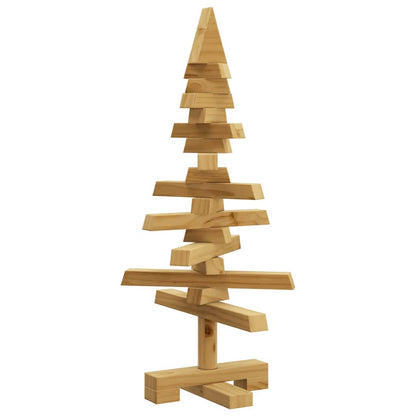 Houten kerstboom met standaard Bruin 60 cm Massief grenenhout