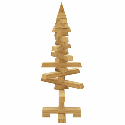 Houten kerstboom met standaard Bruin 60 cm Massief grenenhout