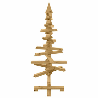 Houten kerstboom met standaard Bruin 90 cm Massief grenenhout