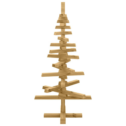 Houten kerstboom met standaard Bruin 90 cm Massief grenenhout
