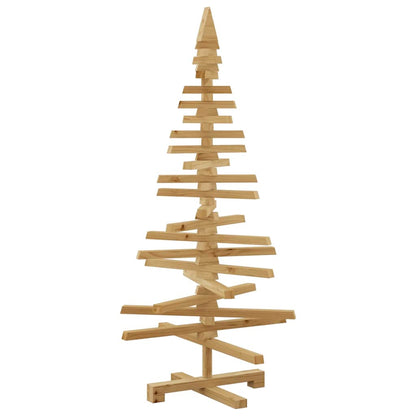Houten kerstboom met standaard Bruin 120 cm Massief grenenhout