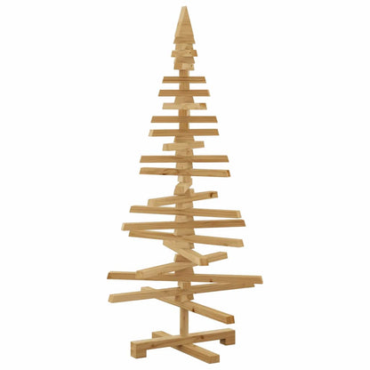 Houten kerstboom met standaard Bruin 120 cm Massief grenenhout