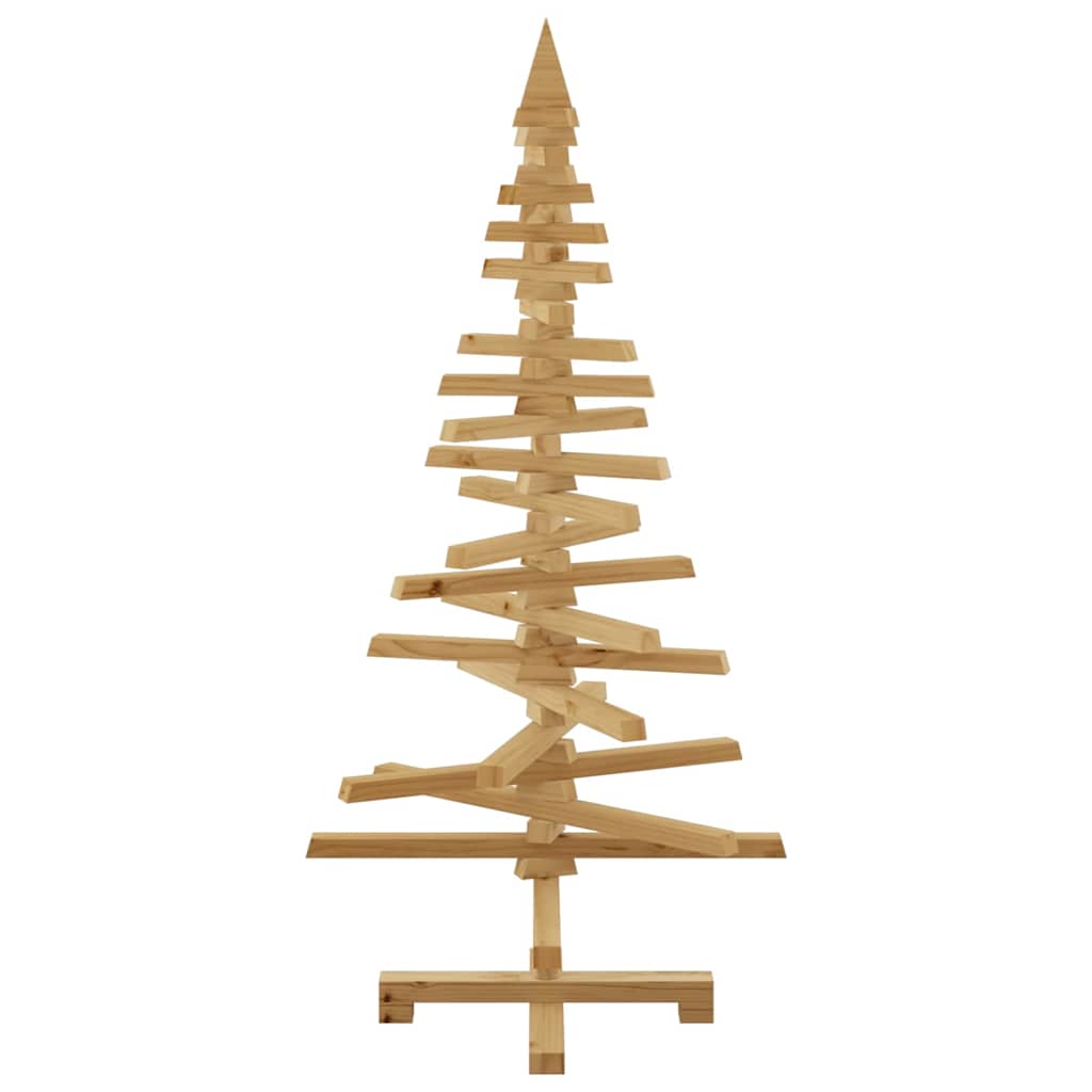 Houten kerstboom met standaard Bruin 120 cm Massief grenenhout