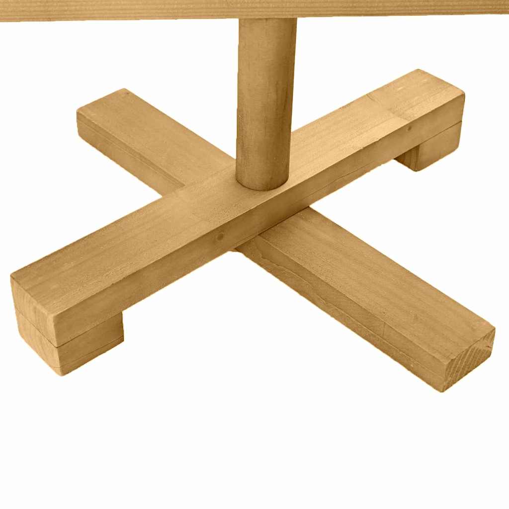 Houten kerstboom met standaard Bruin 150 cm Massief grenenhout