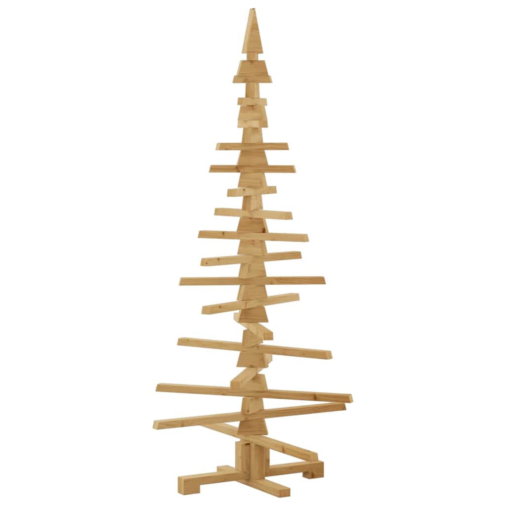 Houten kerstboom met standaard Bruin 150 cm Massief grenenhout