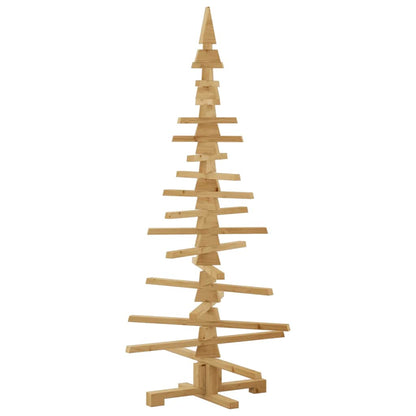 Houten kerstboom met standaard Bruin 150 cm Massief grenenhout