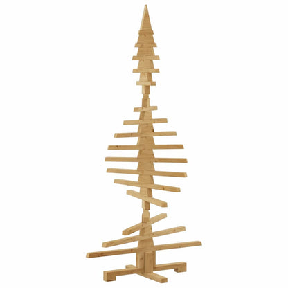 Houten kerstboom met standaard Bruin 150 cm Massief grenenhout