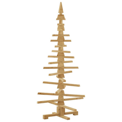 Houten kerstboom met standaard Bruin 150 cm Massief grenenhout