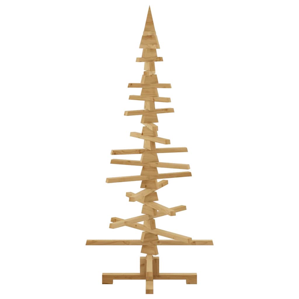 Houten kerstboom met standaard Bruin 150 cm Massief grenenhout