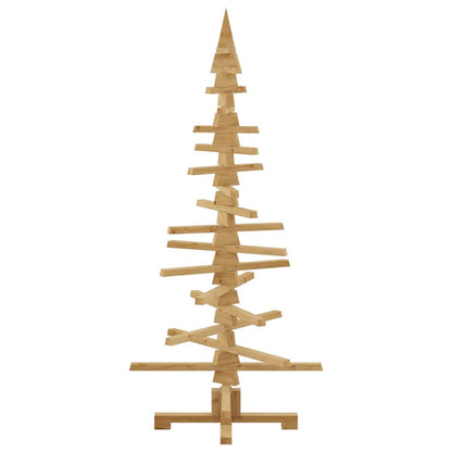 Houten kerstboom met standaard Bruin 150 cm Massief grenenhout