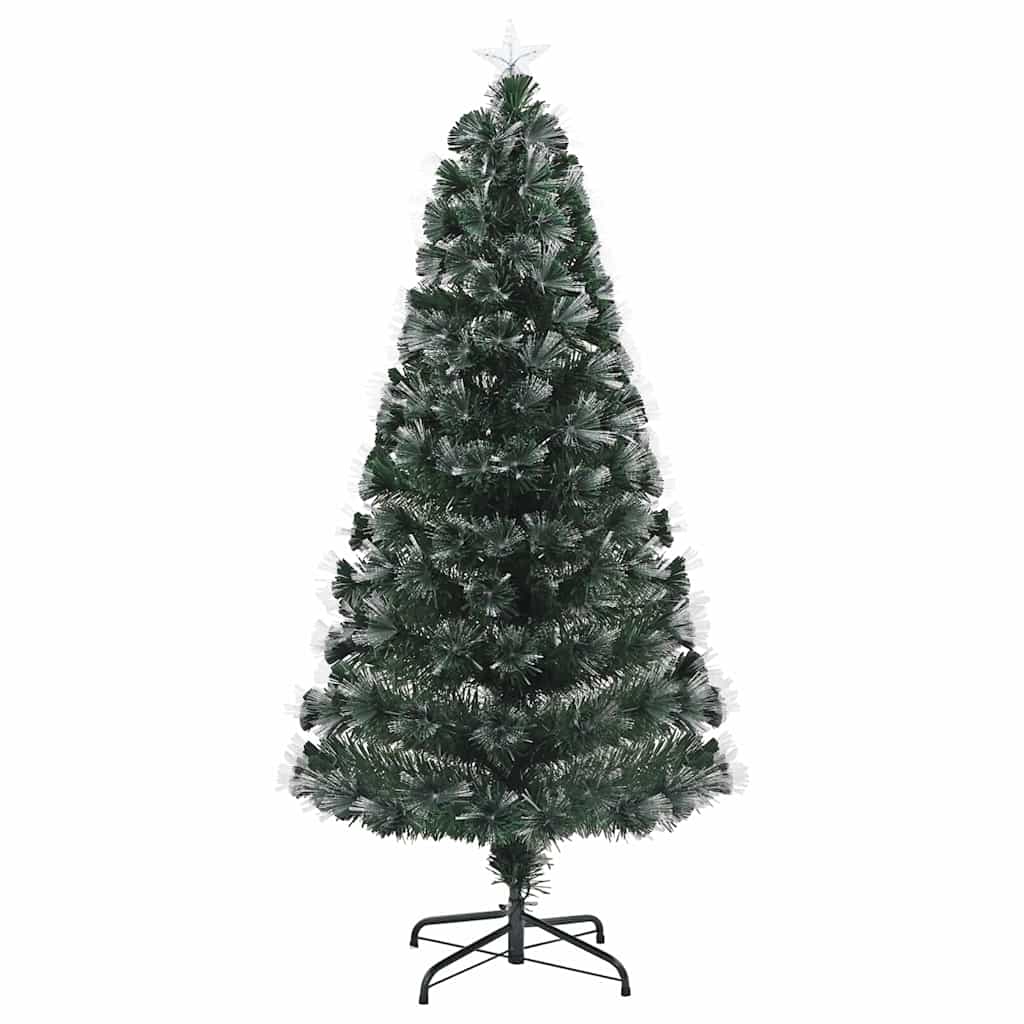 Kunstkerstboom met decoratieve slingerlichten Groen 120 cm PVC