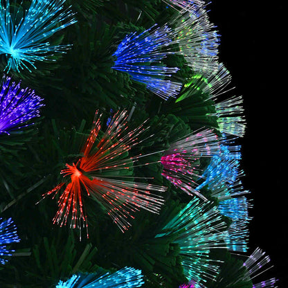 Kunstkerstboom met decoratieve slingerlichten Groen 150 cm PVC