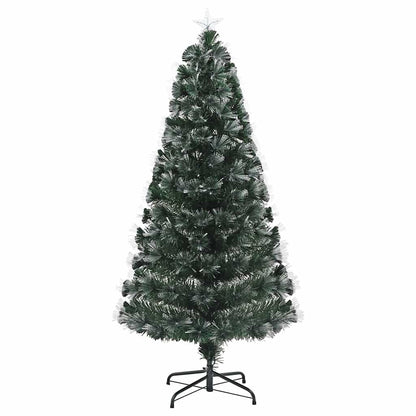 Kunstkerstboom met decoratieve slingerlichten Groen 180 cm PVC