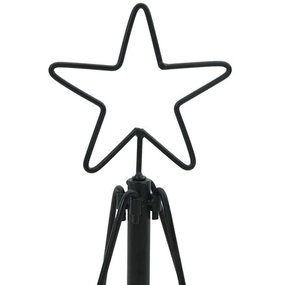 Kerst Cone Boom met standaard Zwart 125 cm Staal