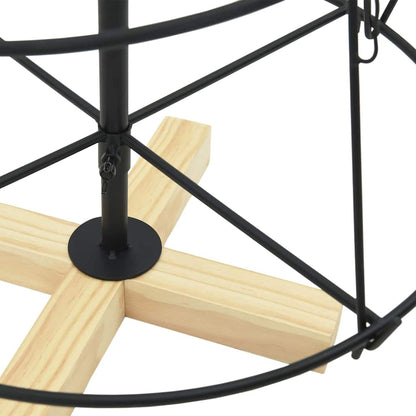 Kerst Cone Boom met standaard Zwart 125 cm Staal