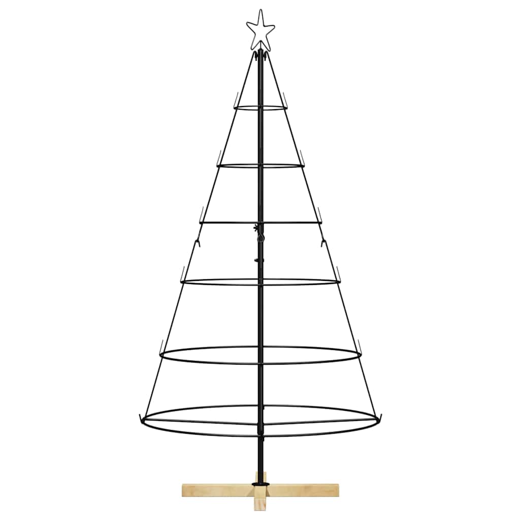 Kerst Cone Boom met standaard Zwart 150 cm Staal