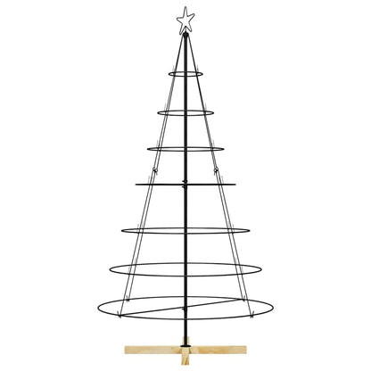 Kerst Cone Boom met standaard Zwart 180 cm Staal