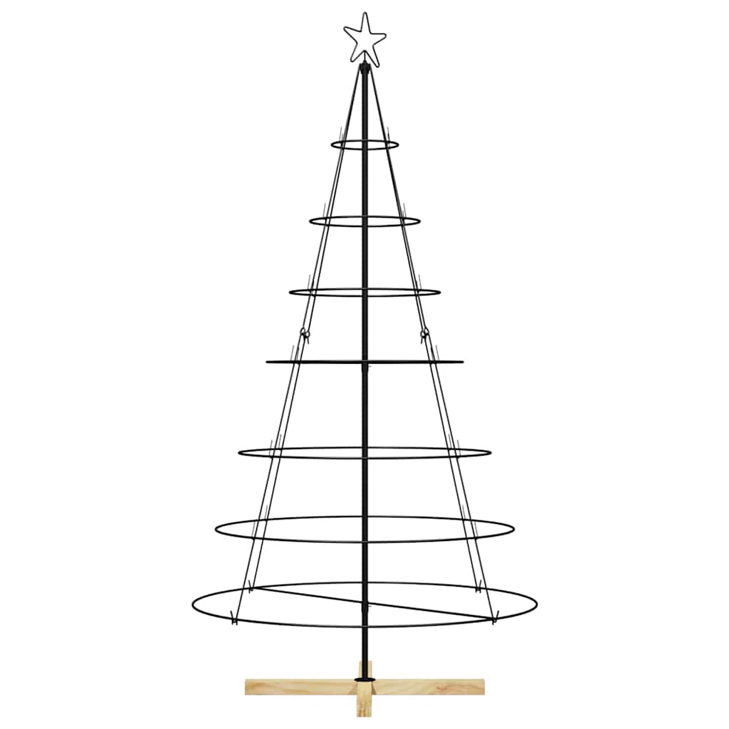 Kerst Cone Boom met standaard Zwart 180 cm Staal