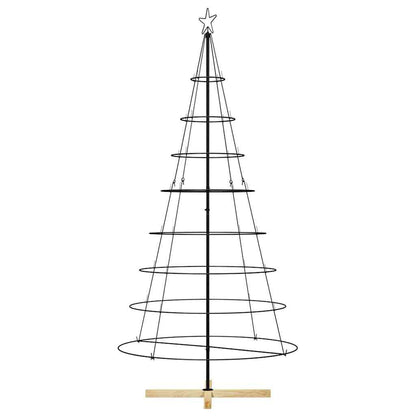 Kerst Cone Boom met standaard Zwart 210 cm Staal