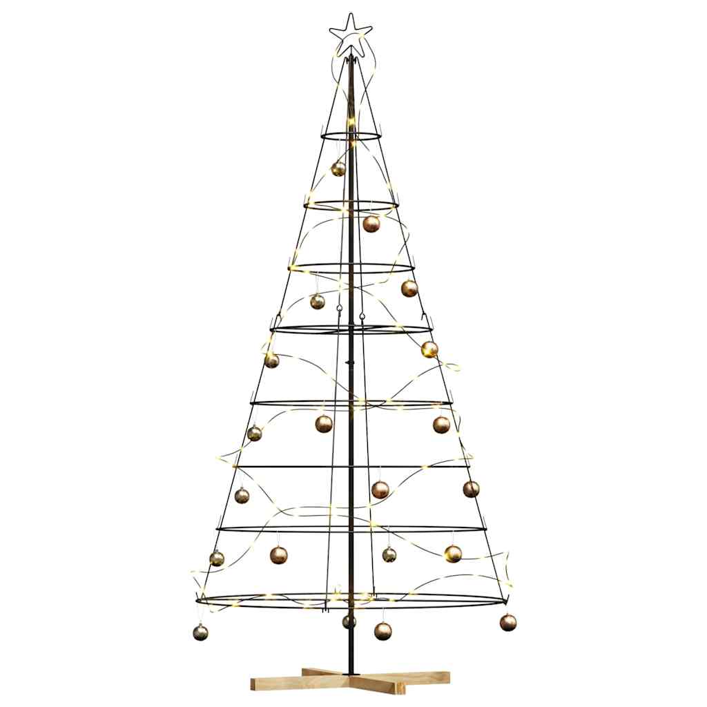 Kerst Cone Boom met standaard Zwart 210 cm Staal