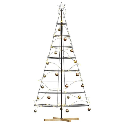 Kerst Cone Boom met standaard Zwart 210 cm Staal