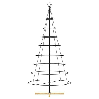 Kerst Cone Boom met standaard Zwart 210 cm Staal